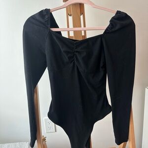 Black Long Sleeve Bodysuit (Vintage)